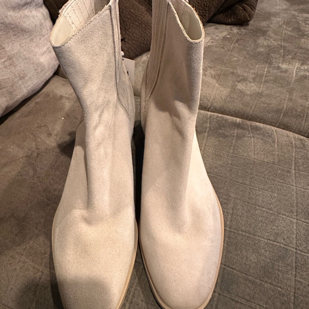 Dolce Vita Cream Ankle Boots